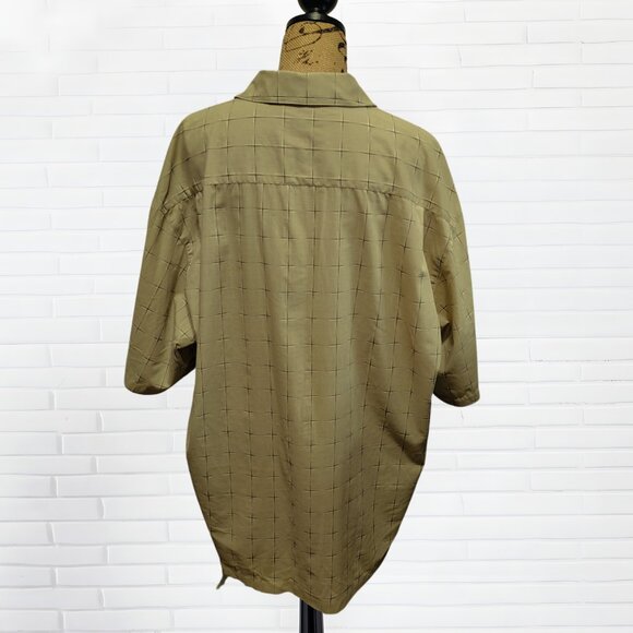Columbia Light Sage Grid Button Shirt Men’s XL - Picture 2 of 4